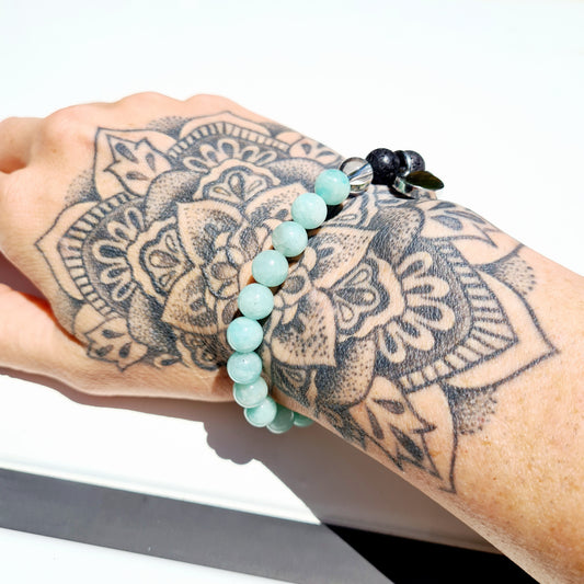 Blue Amazonite Aromatherapy Bracelet