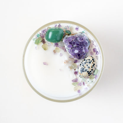 Crystal Infused Soy Candle